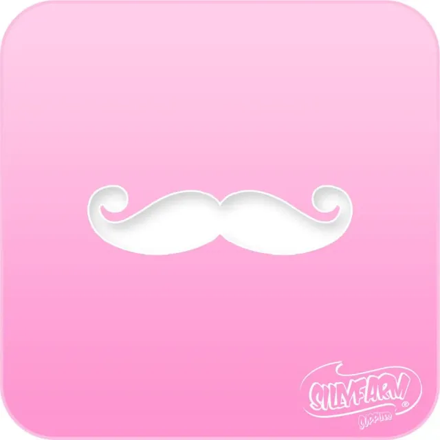 F.A.B. Pink Power Stencil pochoir moustache réutilisable