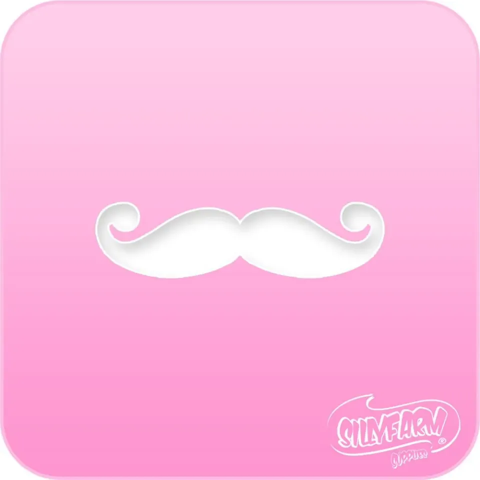 F.A.B. Pink Power Stencil pochoir moustache réutilisable