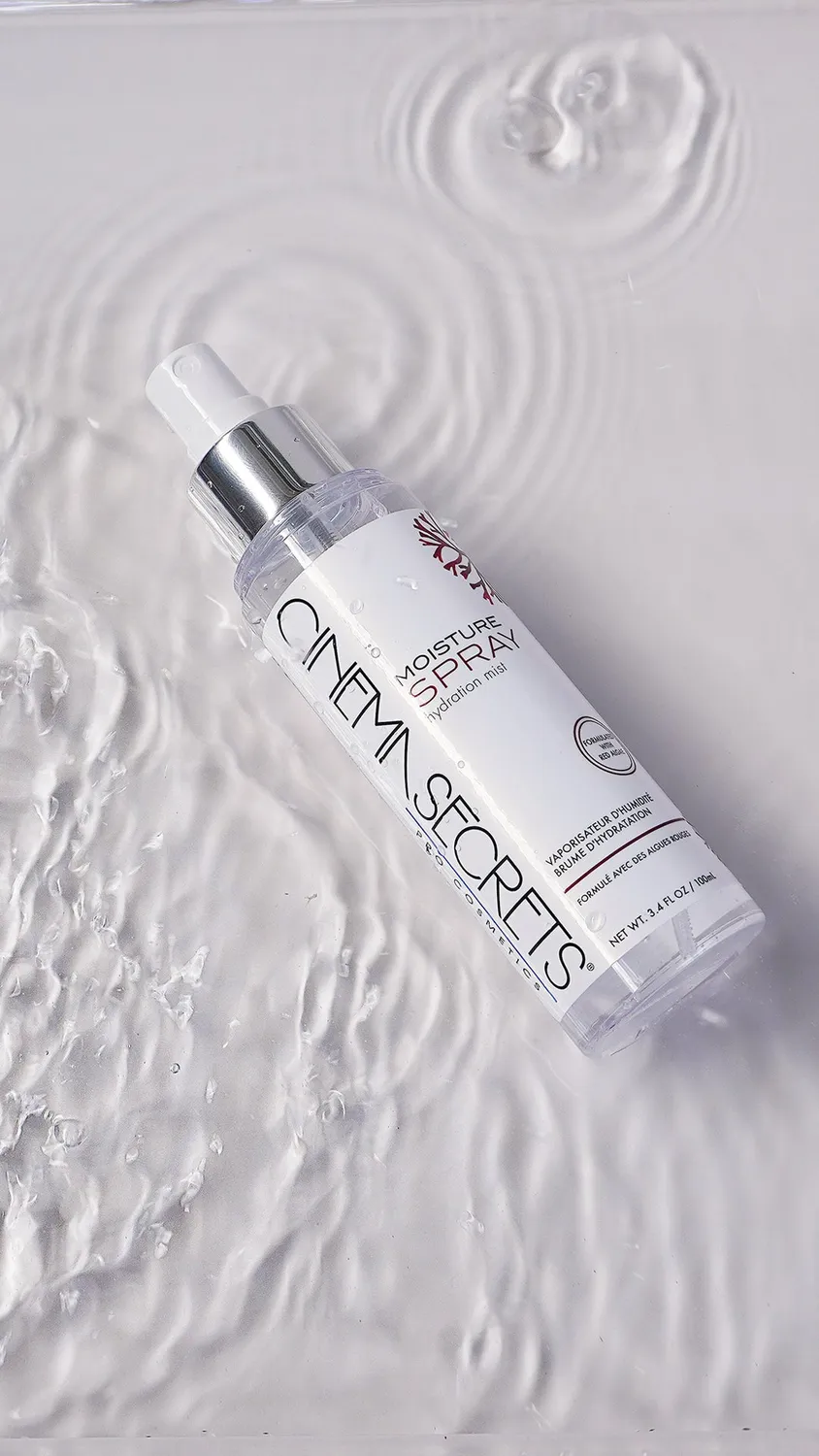 Cinema Secrets Moisture Spray brume hydratante visage algue rouge
