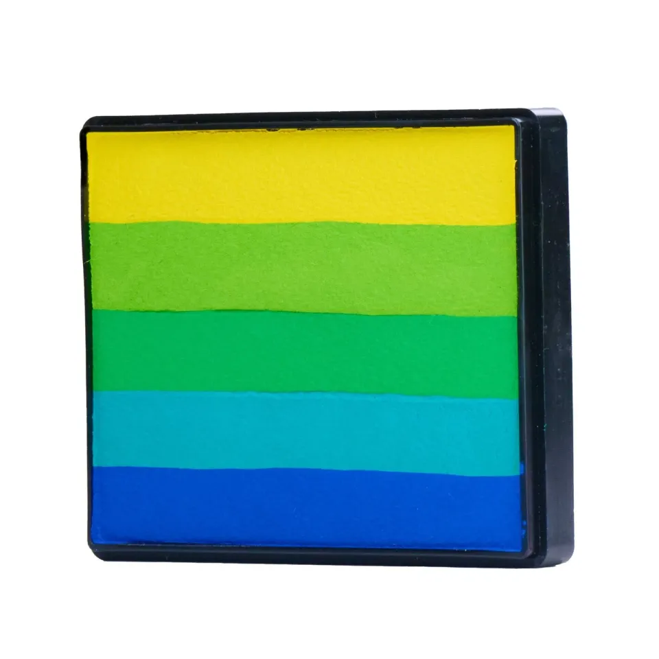 FAB Flash Rainbow peinture visage 50g jaune vert bleu