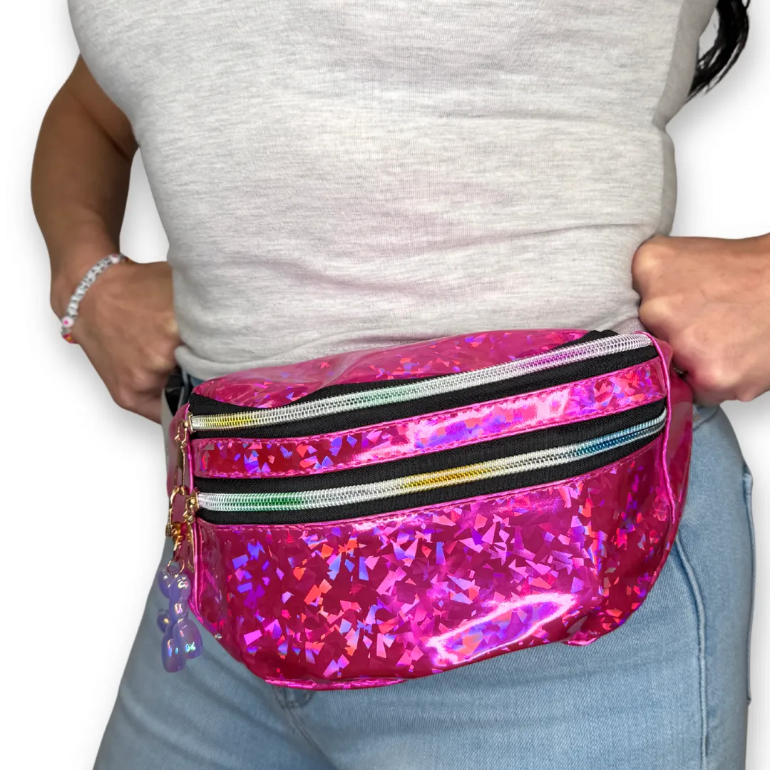 F.A.B. SillyFarm Disco Fanny Pack sac banane violet holographique