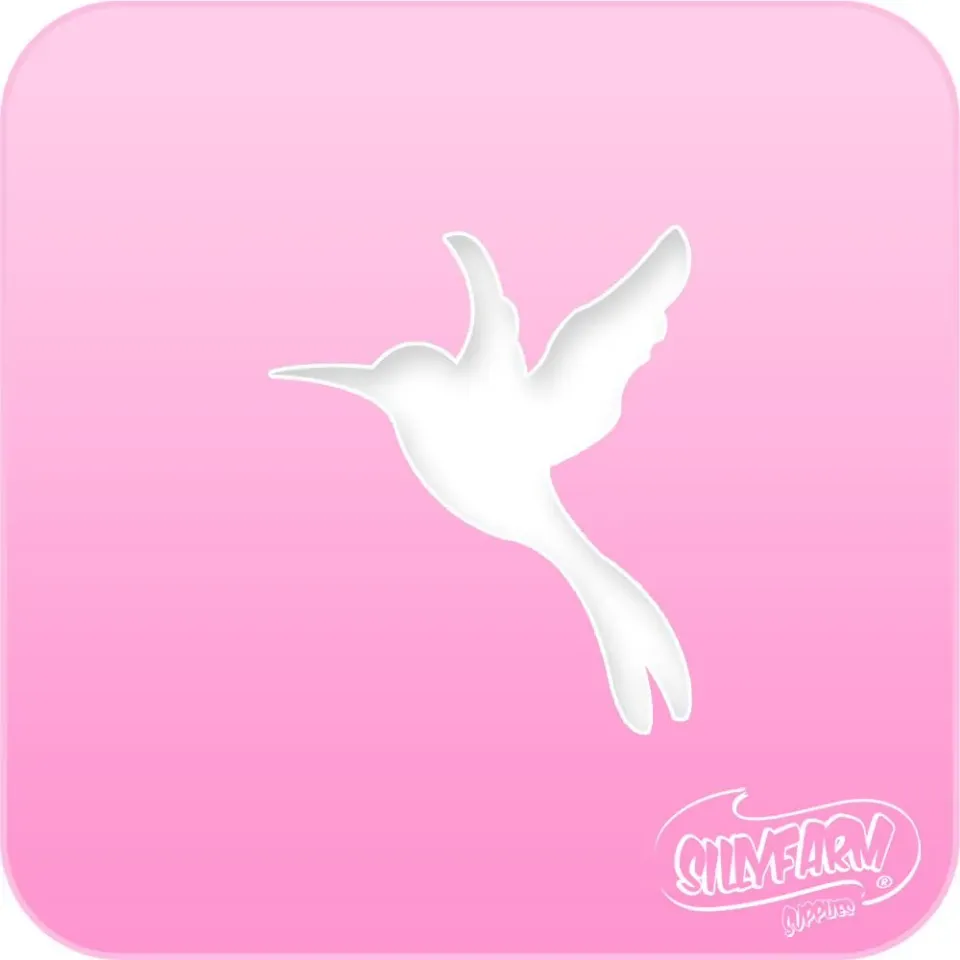 F.A.B. Pink Power Hummingbird pochoir visage colibri 6 cm