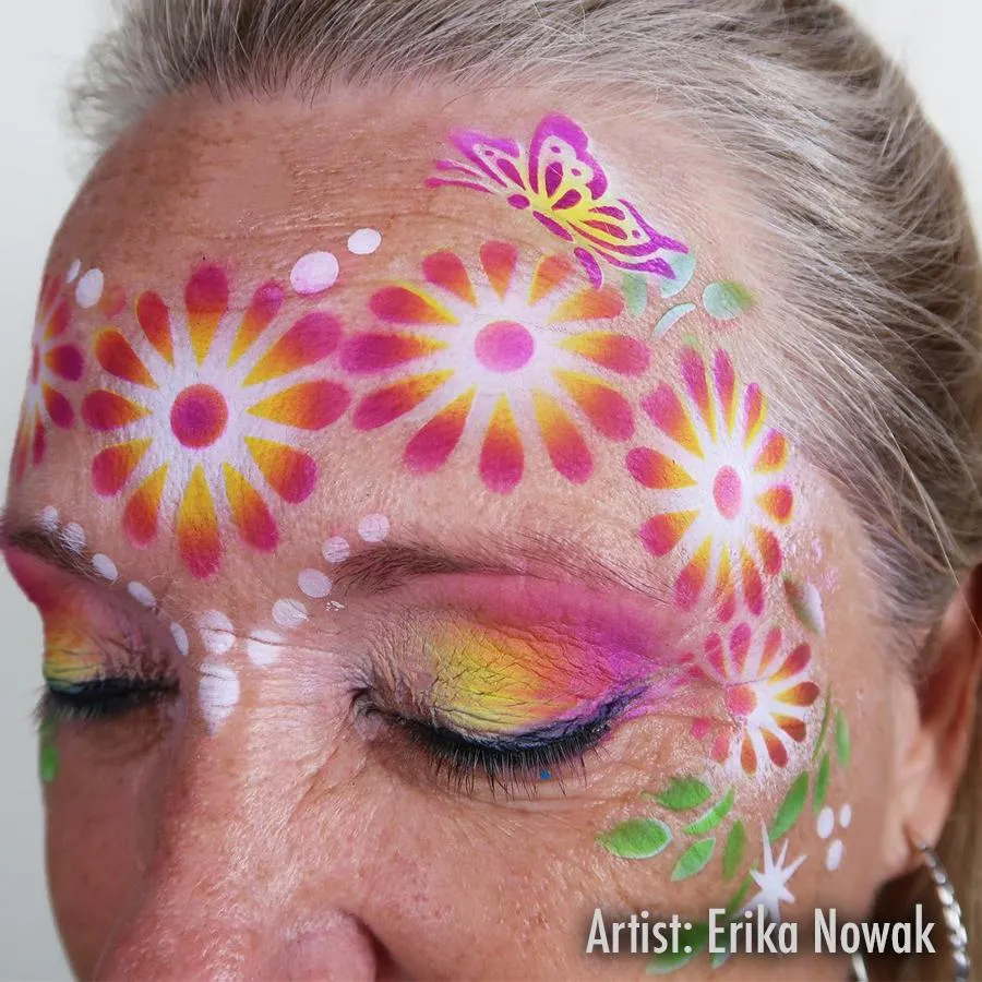 ProAiir StencilEyes Flower Power pochoir fleur fille enfant