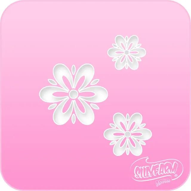 F.A.B. Pink Power Fancy Daisies pochoir marguerites rose fantasy
