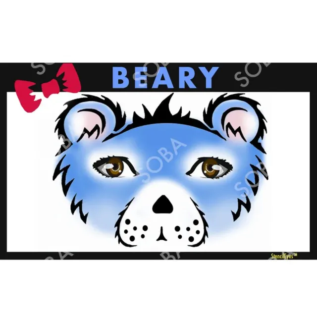 ProAiir StencilEyes Beary pochoir visage taille unique ours