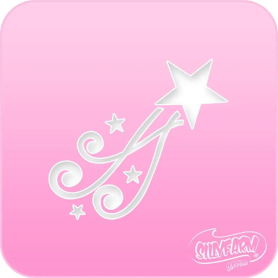 F.A.B. Pink Power Shooting Star pochoir étoile rose réutilisable