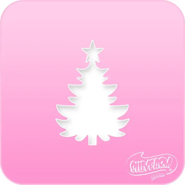 F.A.B. Christmas Tree Pink Power pochoir visage sapin