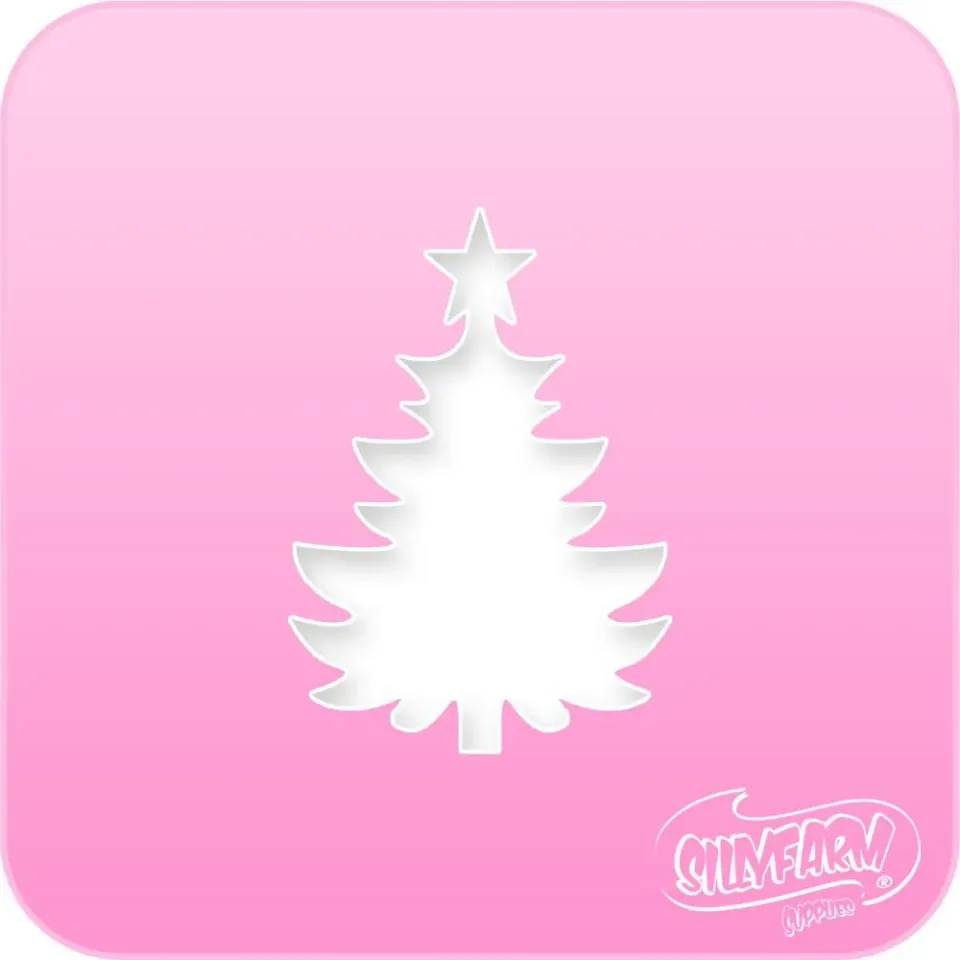 F.A.B. Christmas Tree Pink Power pochoir visage sapin