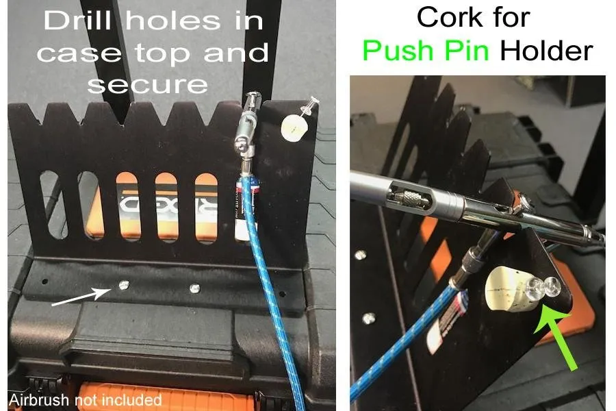 ProAiir Shark Tooth support aérographe 6 places métal