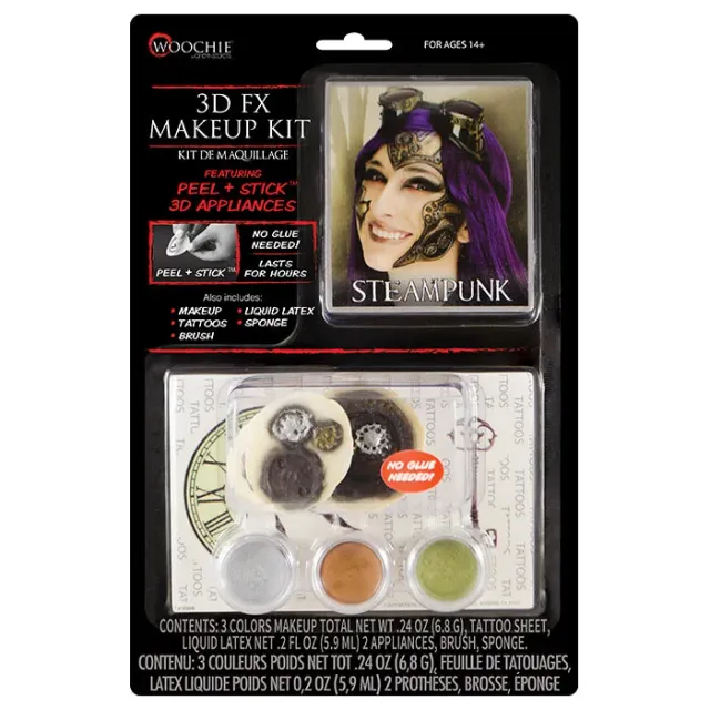 Woochie Steampunk kit maquillage FX 3D autocollant