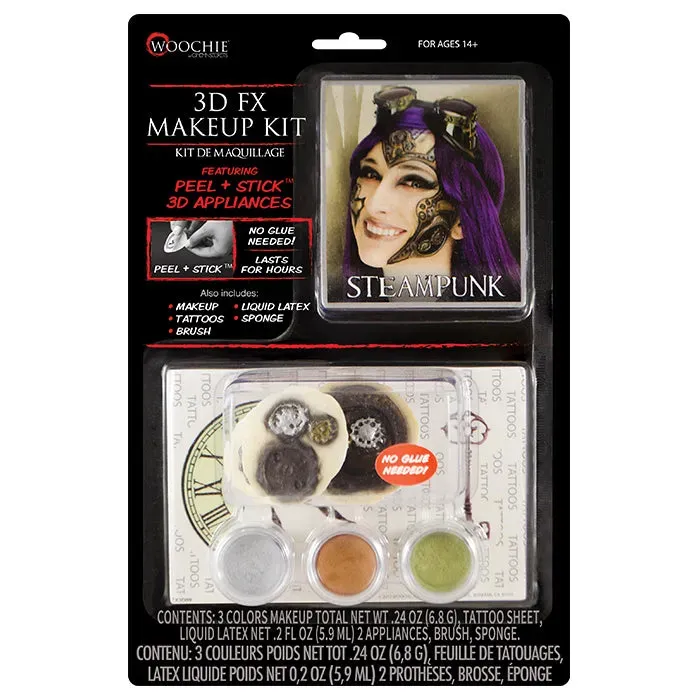Woochie Steampunk kit maquillage FX 3D autocollant