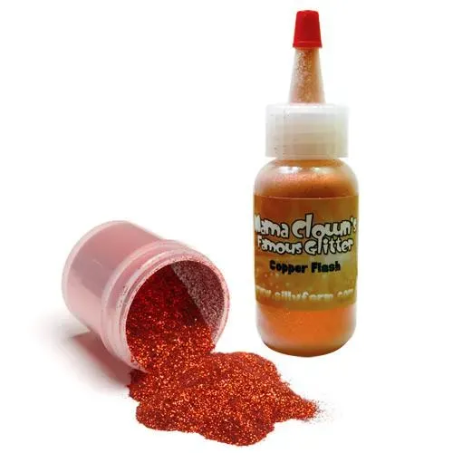 F.A.B. Mama Clown Glitter Copper Flash Orange paillettes cosmétiques 1 oz