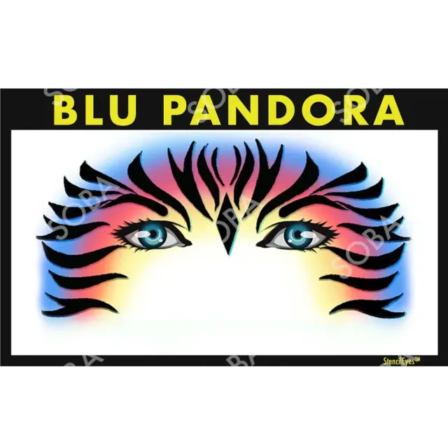 ProAiir StencilEyes Blue Pandora pochoir visage taille unique bleu