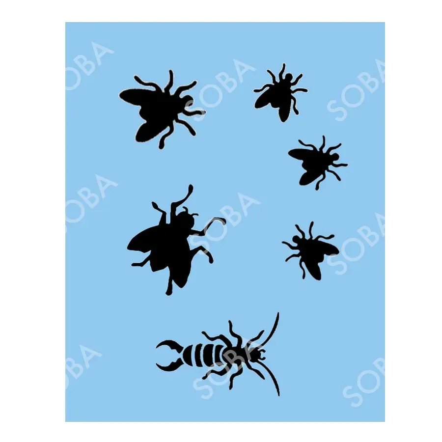 ProAiir StencilEyes QEZ90 Flies pochoir taille unique mouches