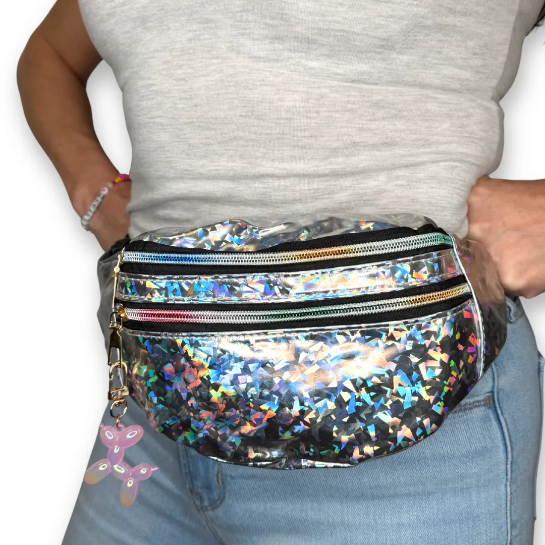 F.A.B. SillyFarm Disco Fanny Pack sac banane violet holographique
