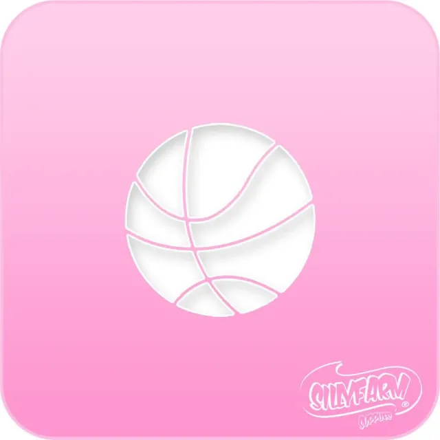 F.A.B. Basketball Pink Power pochoir maquillage basket rose
