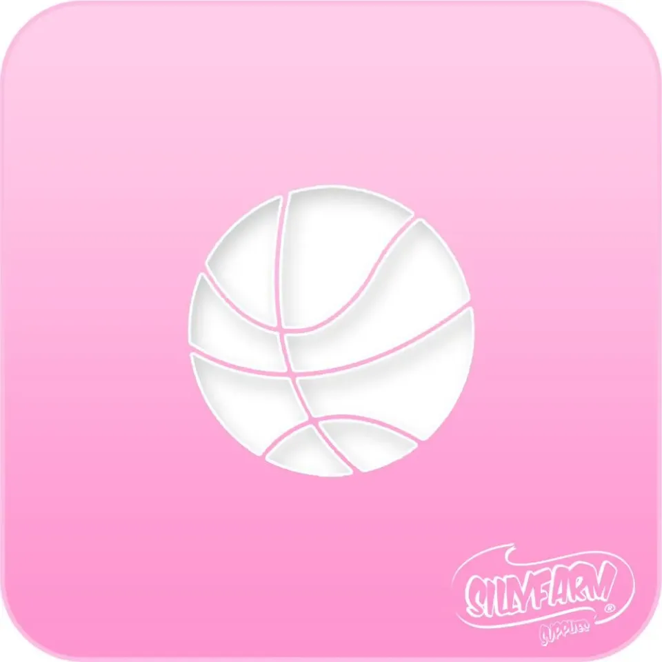 F.A.B. Basketball Pink Power pochoir maquillage basket rose
