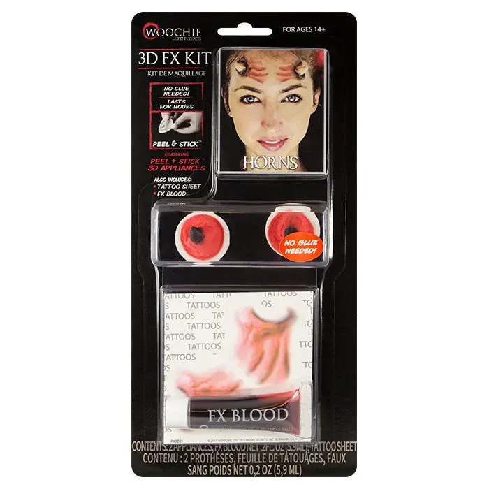 Woochie Horns kit FX 3D cornes autocollant sang