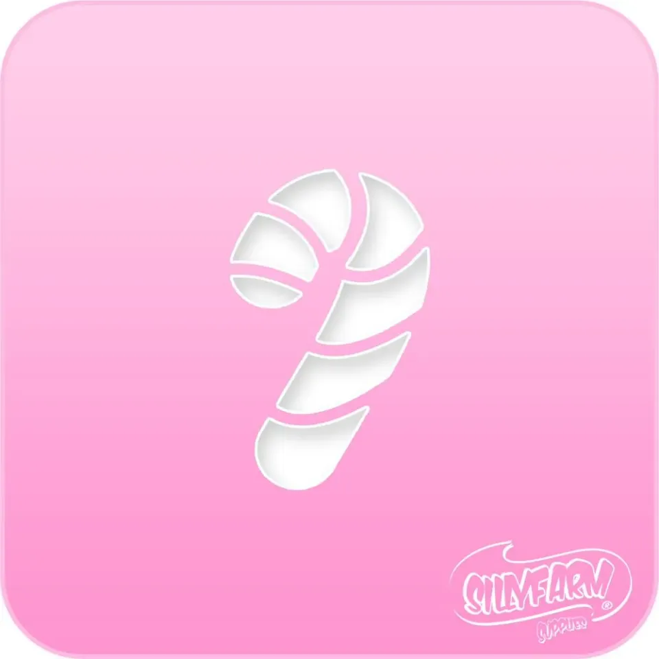 F.A.B. Candy Cane Pink Power Stencil pochoir visage sucre d’orge