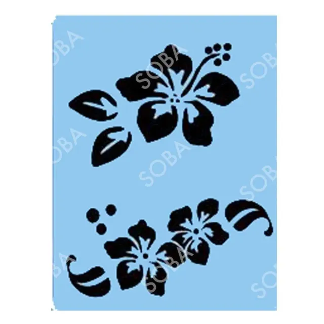 ProAiir StencilEyes QEZ14 pochoir fleur hibiscus taille unique