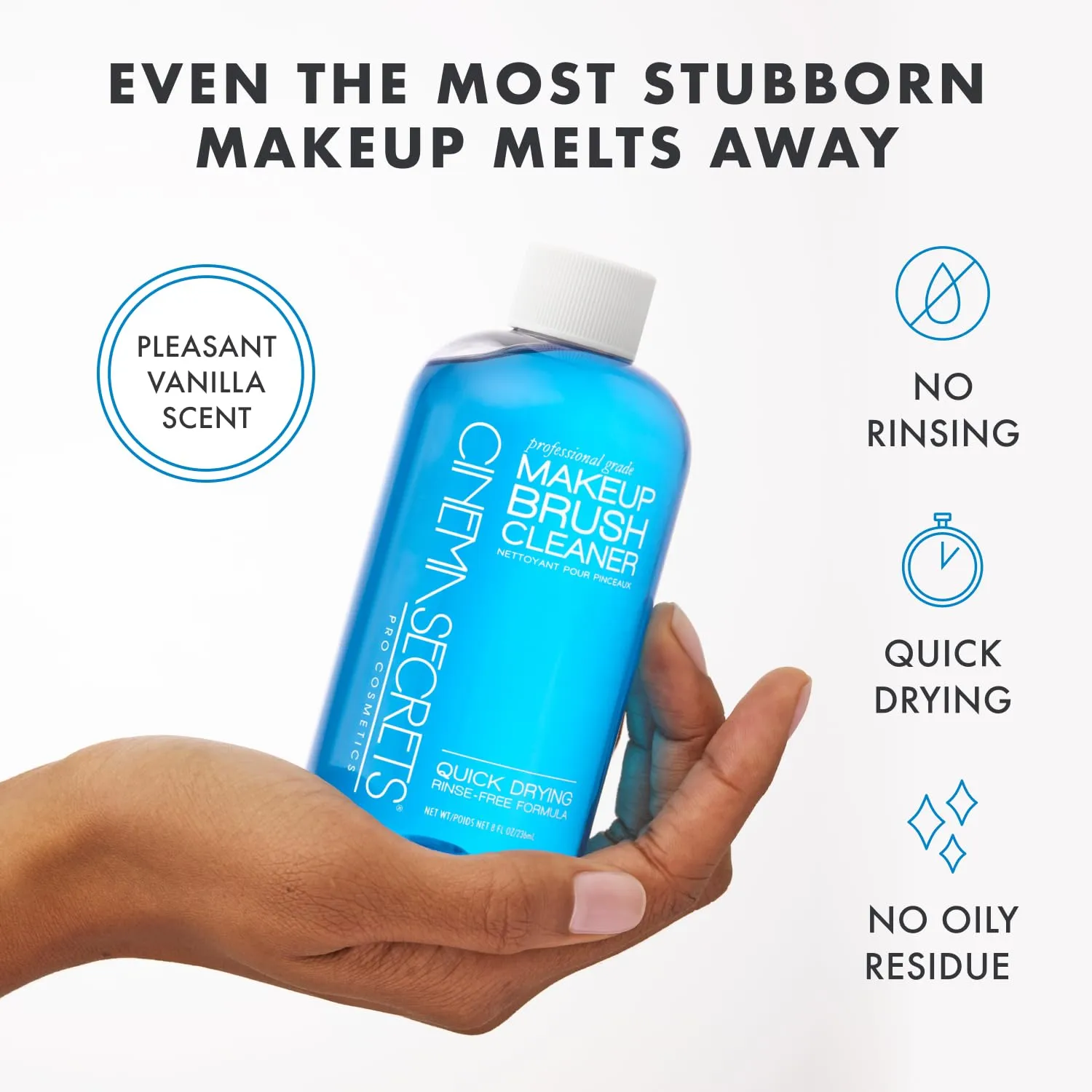 Cinema Secrets nettoyant pinceaux vanille bleue 6 oz