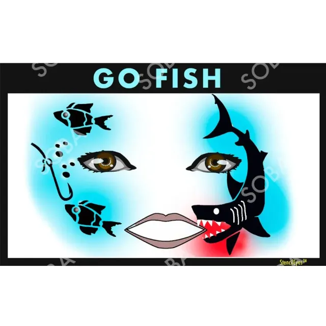 ProAiir StencilEyes Go Fish pochoir requin enfant adulte