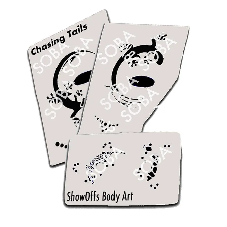 ProAiir StencilEyes Chasing Tails pochoir visage taille unique reptile