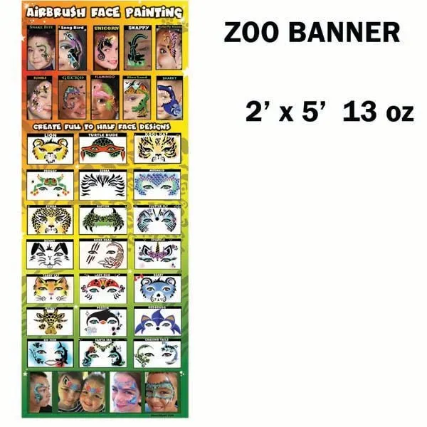 ProAiir StencilEyes Z00 bannière Zoo + 30 pochoirs visage