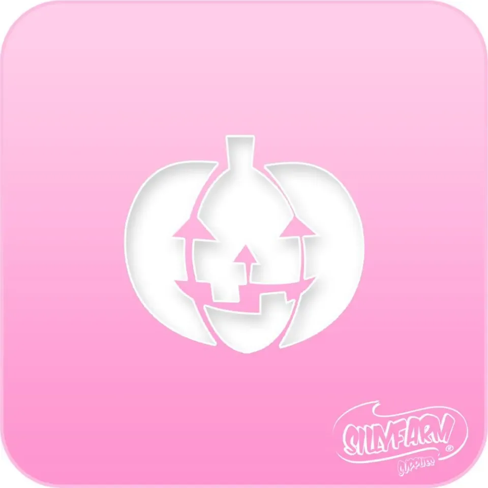 FAB Pink Power Jack o Lantern pochoir visage citrouille