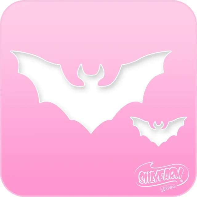 F.A.B. Pink Power Stencil Bat pochoir chauve-souris rose réutilisable