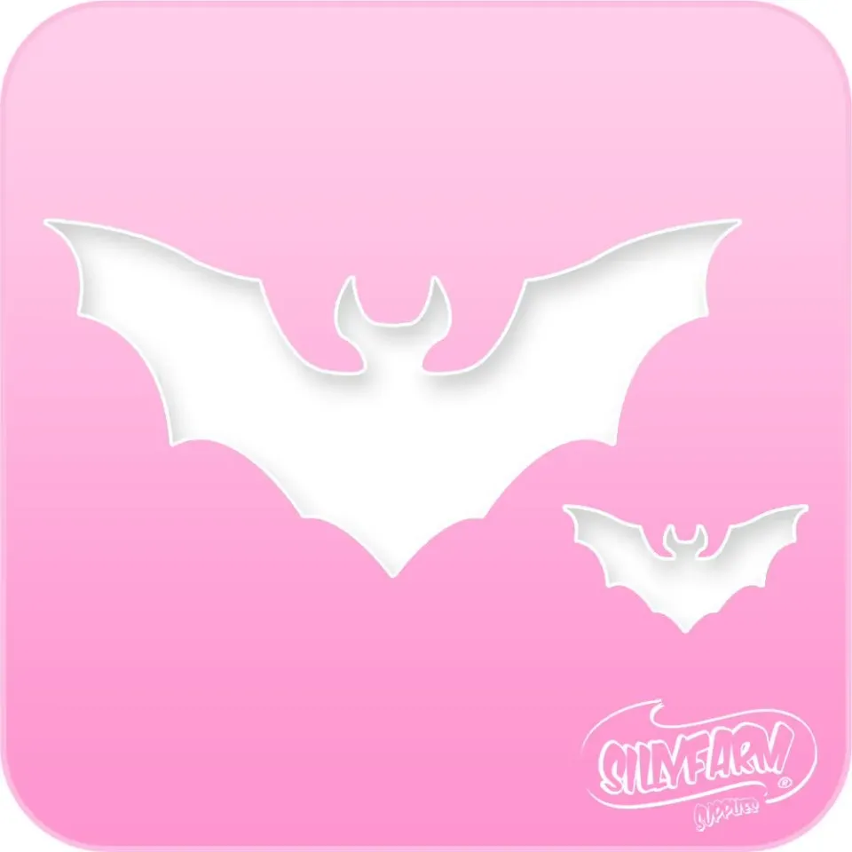 F.A.B. Pink Power Stencil Bat pochoir chauve-souris rose réutilisable
