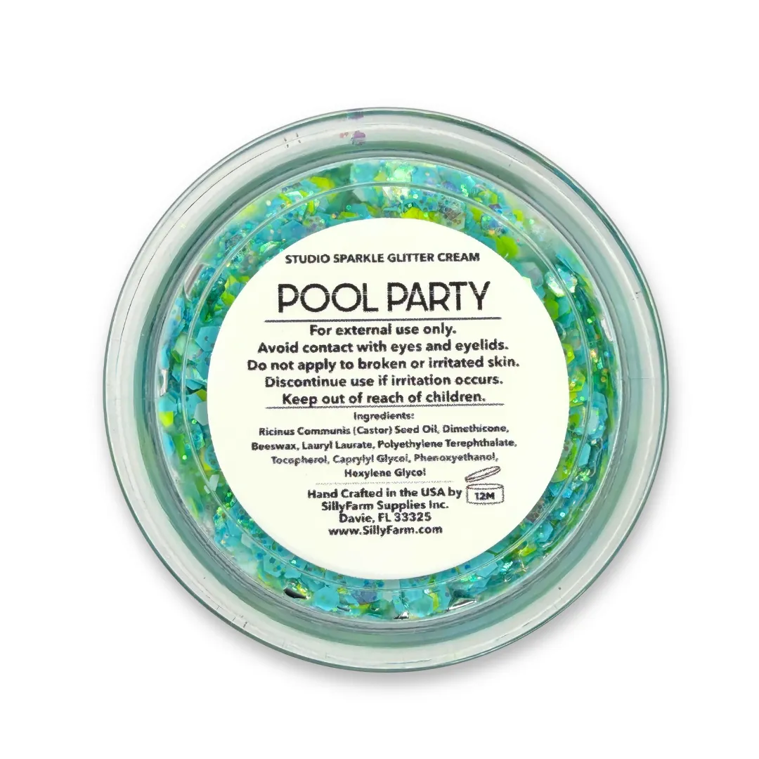 F.A.B. Studio Sparkle Pool Party glitter crème aqua 25 g