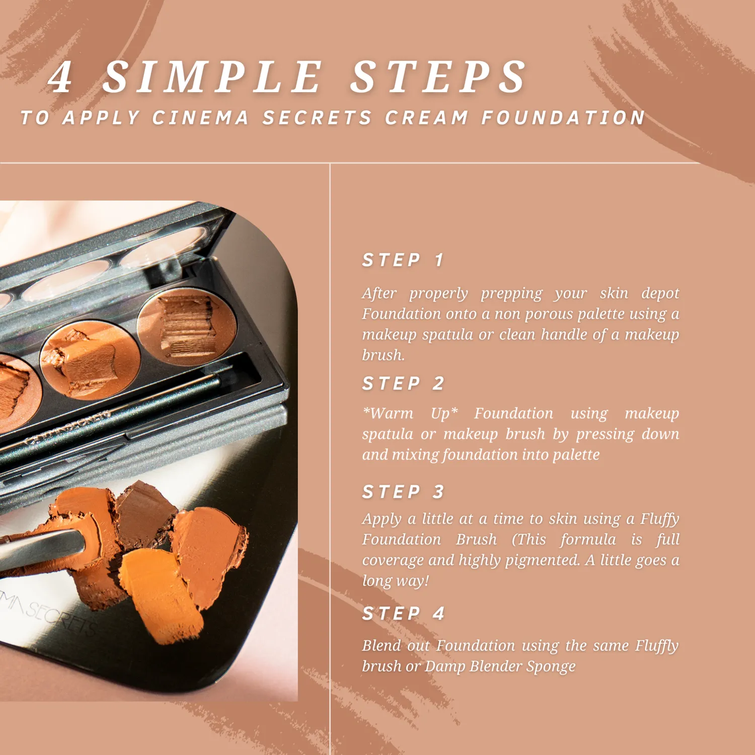 Cinema Secrets Ultimate Foundation 500A palette teint 5-en-1 rosé-beige