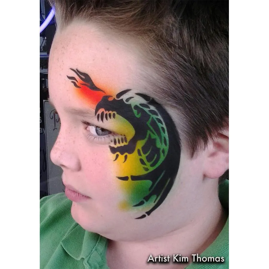 ProAiir StencilEyes Dragon pochoir taille unique écailles