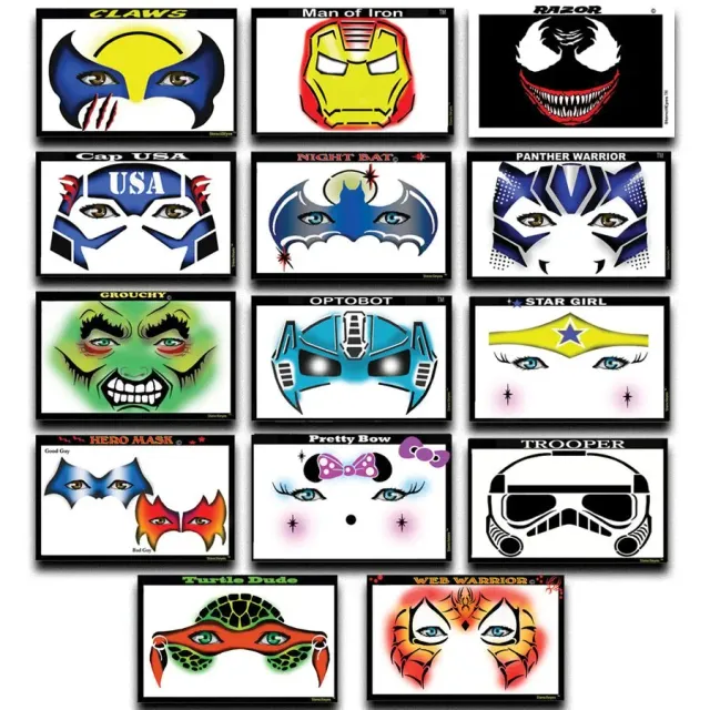ProAiir StencilEyes Character pochoirs visage adulte héros