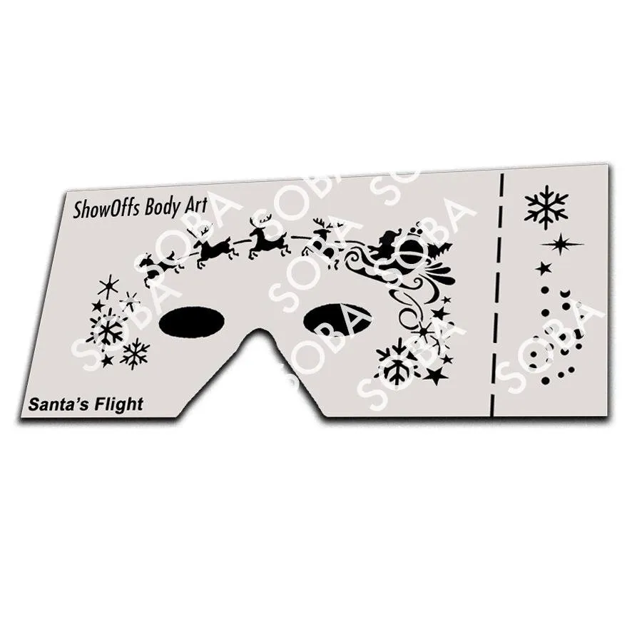ProAiir StencilEyes Santas Flight pochoir visage Noël