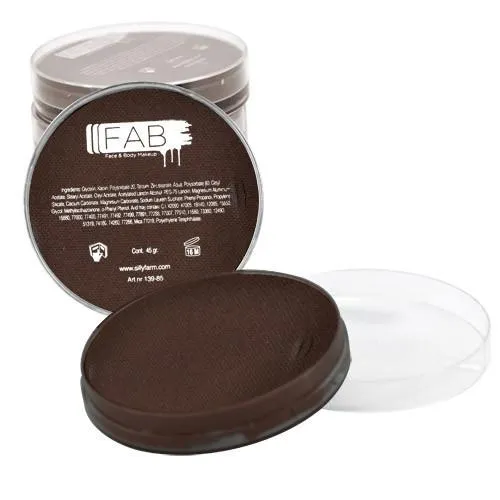 F.A.B. Dark Brown 025 peinture visage marron foncé 16 g