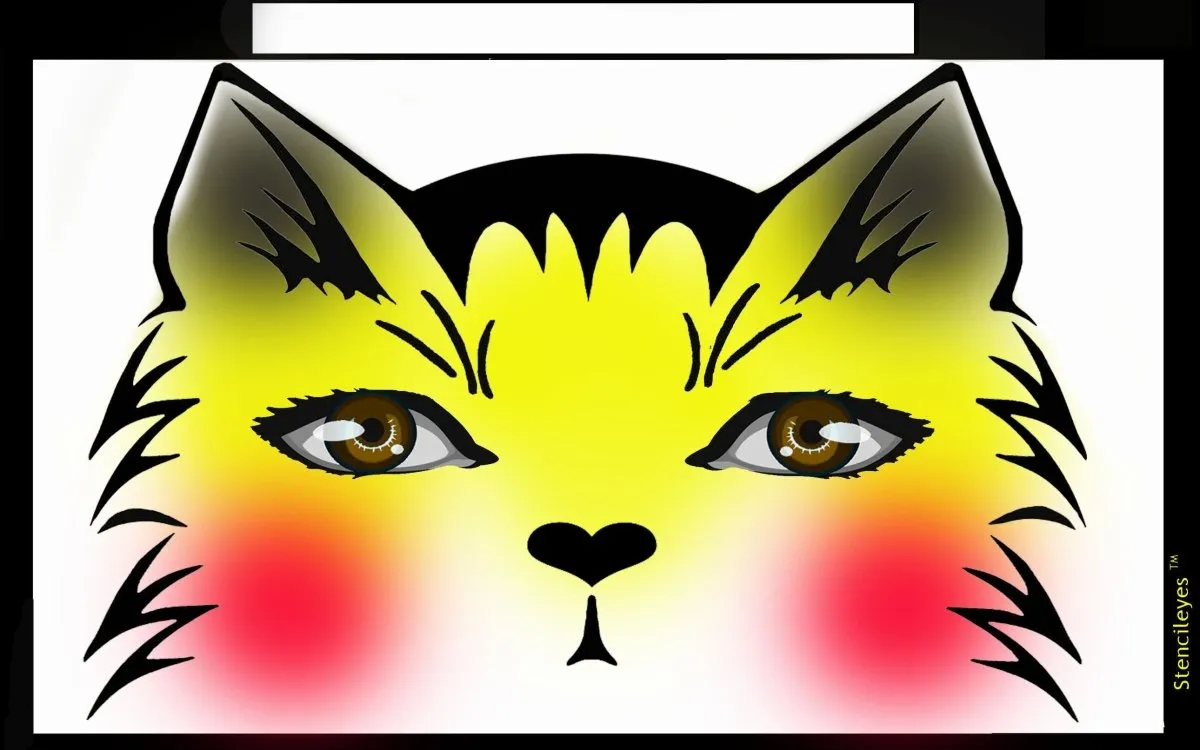 ProAiir StencilEyes Tabby Cat pochoir visage taille unique chat
