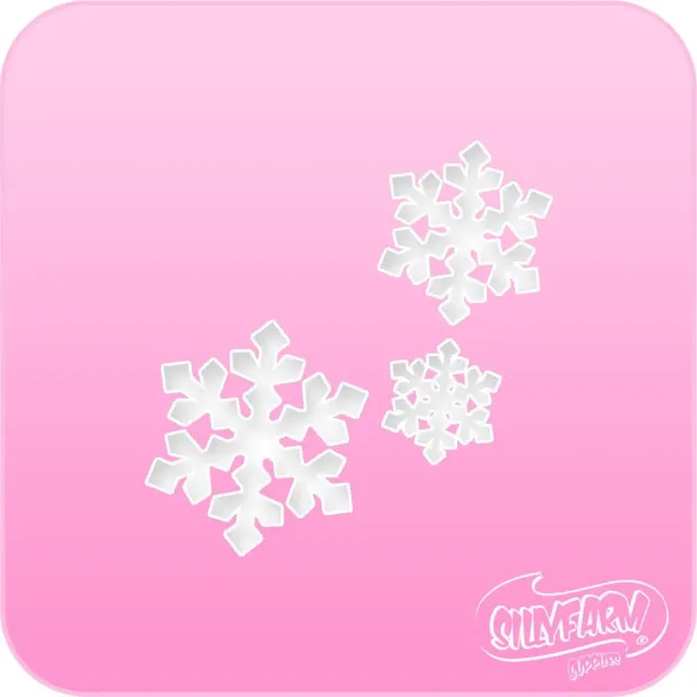 F.A.B. Pink Power Triple Snowflakes pochoir hiver