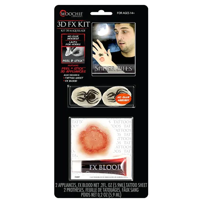 Woochie Spider Bite kit 3D morsure araignée peel & stick