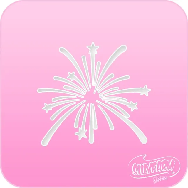 F.A.B. Pink Power Fireworks Stencil pochoir maquillage feux d’artifice