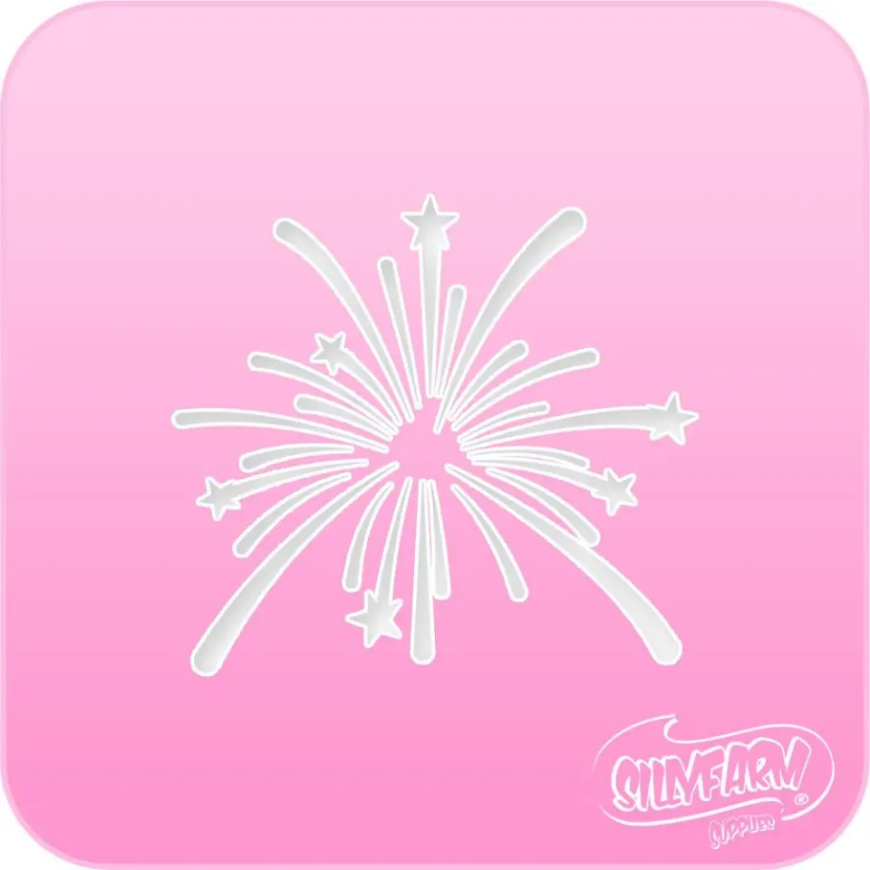 F.A.B. Pink Power Fireworks Stencil pochoir maquillage feux d’artifice