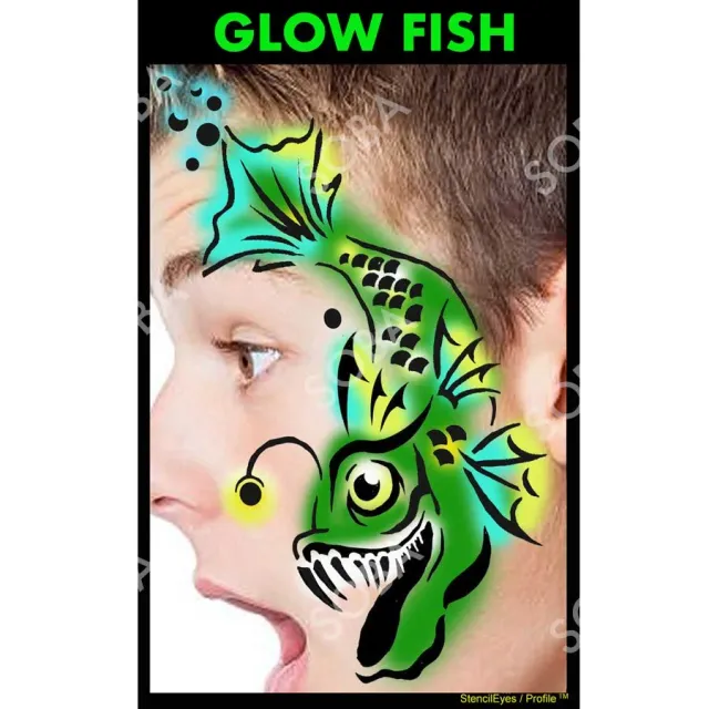 ProAiir StencilEyes Glow Fish pochoir maquillage poisson