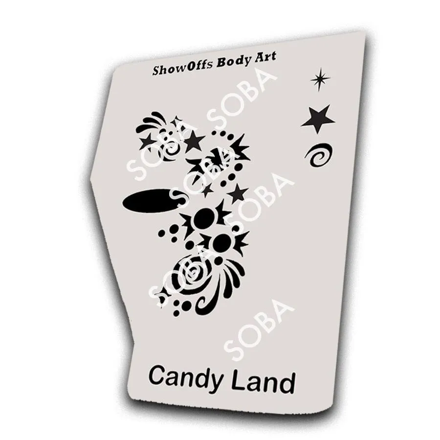 ProAiir StencilEyes Candy Land pochoir maquillage bonbons