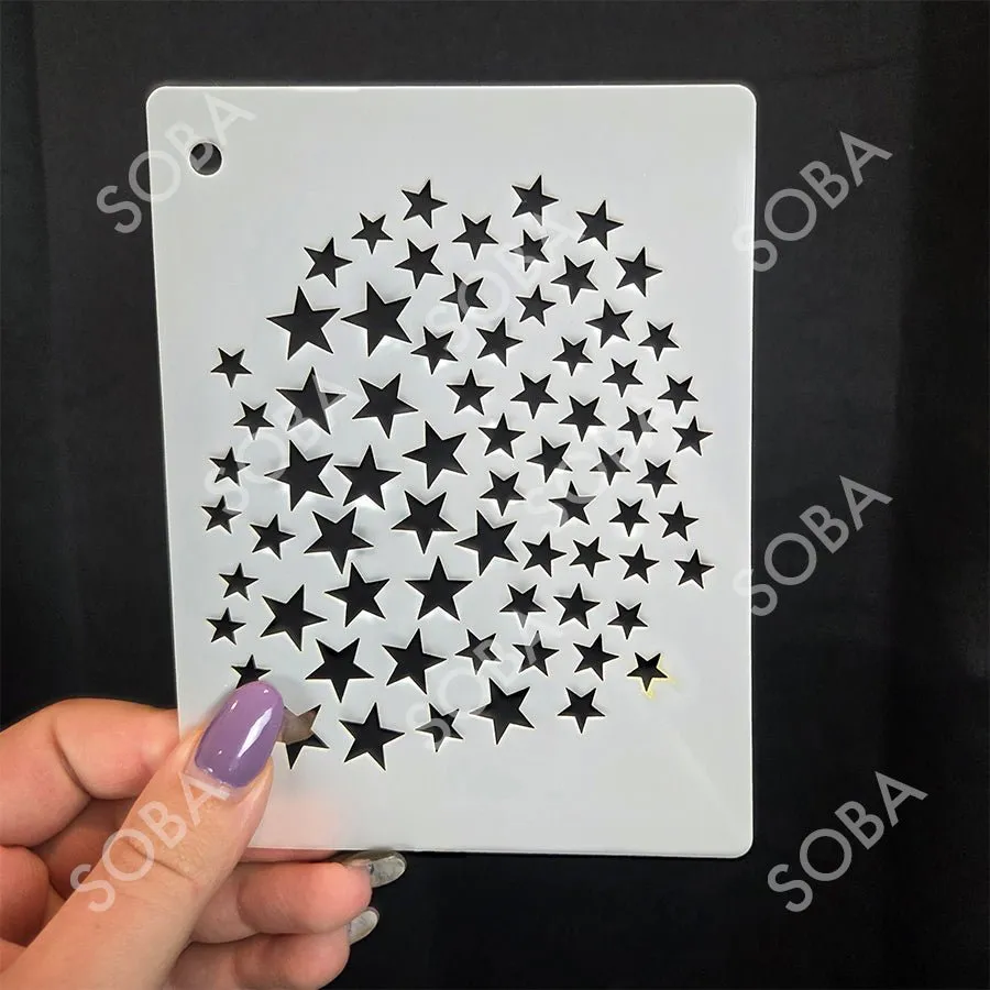 ProAiir StencilEyes QEZ68 pochoir taille unique mini étoiles