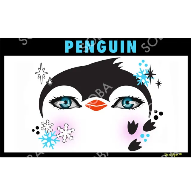 ProAiir StencilEyes Penguin pochoir visage pingouin