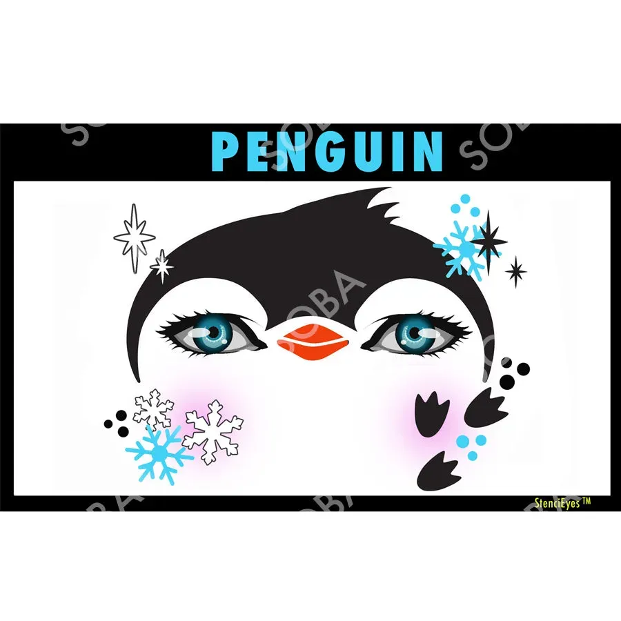 ProAiir StencilEyes Penguin pochoir visage pingouin
