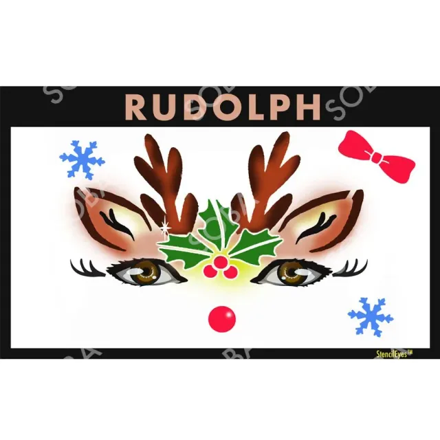 ProAiir StencilEyes Rudolph pochoir maquillage renne Noël
