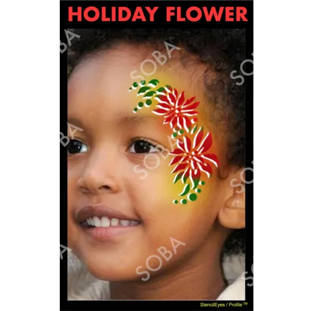 ProAiir StencilEyes Holiday Flower pochoir fleur Noël