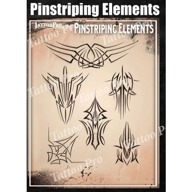 ProAiir Tattoo Pro TPS Pinstriping Elements pochoir tatouage graphique
